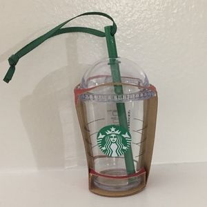 Starbucks  Ornament Mini Travel Cold Cup w/ Straw
